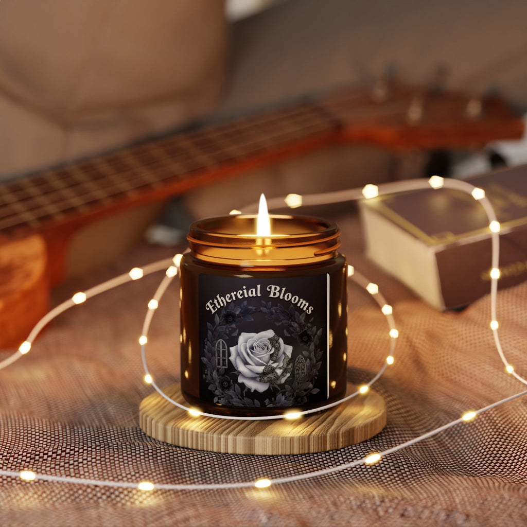 Ethereal Blooms Soy Candle — Amber Jar Aromatherapy Candle